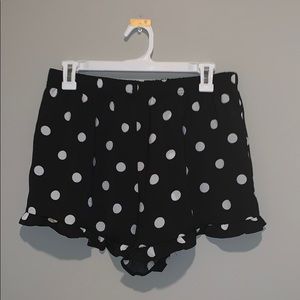 silk polkadot pajama shorts